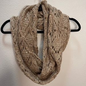 Berkshire Fashion Knit Infinity Scarf with Gold Sequins